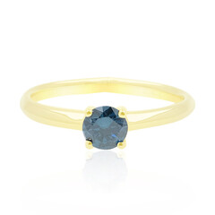9K SI2 Blue Diamond Gold Ring (de Melo)