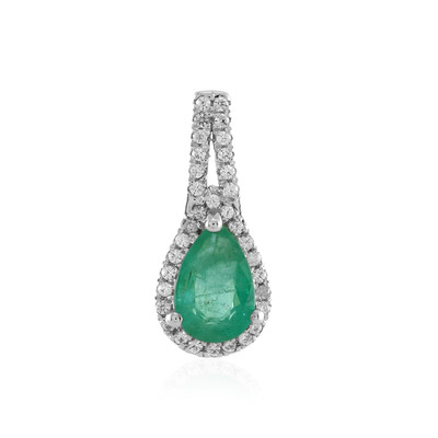 Colombian Emerald Silver Pendant