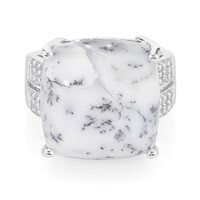 Dendritic Agate Silver Ring