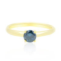 9K SI2 Blue Diamond Gold Ring (de Melo)