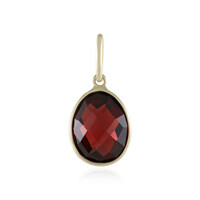 9K Indian Garnet Gold Pendant