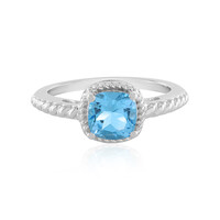 Swiss Blue Topaz Silver Ring