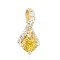 9K Yellow Sapphire Gold Pendant