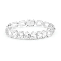 White Topaz Silver Bracelet