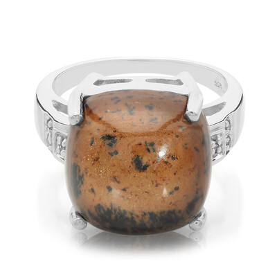 Mahogany Obsidian Silver Ring