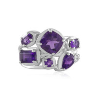 Moroccan Amethyst Silver Ring