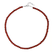 Red Onyx Silver Necklace