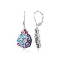 Swiss Blue Topaz Silver Earrings