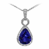 18K AAA Tanzanite Gold Necklace (CIRARI)