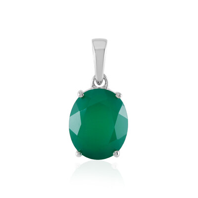 Green Onyx Silver Pendant