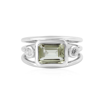 Lemon Quartz Silver Ring