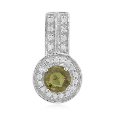 Cuprian Tourmaline Silver Pendant