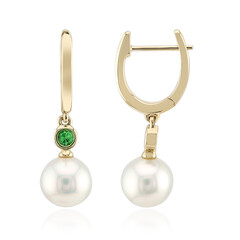 9K White South Sea Pearl Gold Earrings (Michelle Albala)
