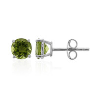 Burmese Peridot Silver Earrings
