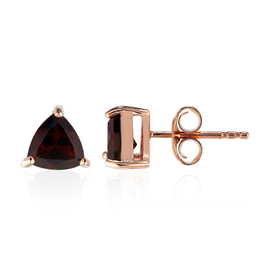 Mozambique Garnet Silver Earrings