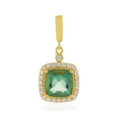 Belgian Teal Fluorite Silver Pendant