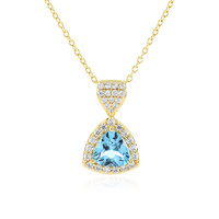 Swiss Blue Topaz Silver Necklace