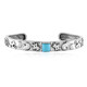 Sleeping Beauty Turquoise Silver Bangle (Desert Chic)