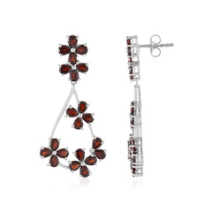 Mozambique Garnet Silver Earrings