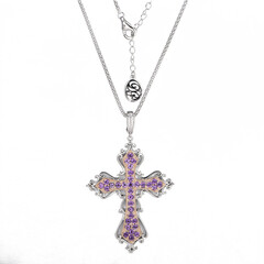 Zambian Amethyst Silver Necklace (Dallas Prince Designs)