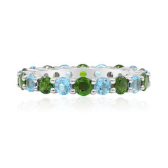 Russian Diopside Silver Ring