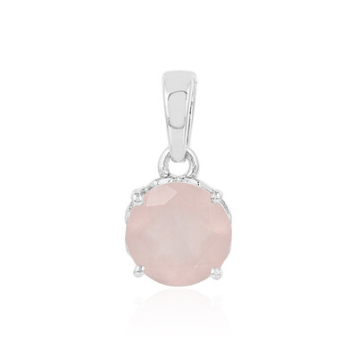 Rose Quartz Silver Pendant