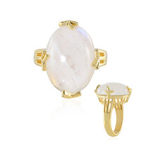 Rainbow Moonstone Silver Ring