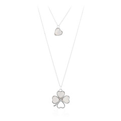 White Moonstone Silver Necklace