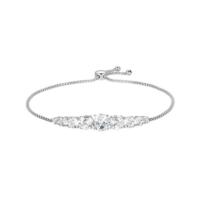 White Topaz Silver Bracelet
