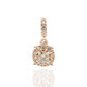 9K SI1 Argyle Rose De France Diamond Gold Pendant (Annette)