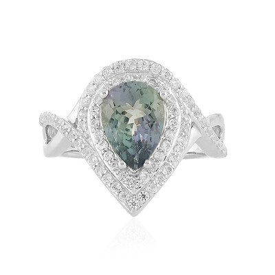 Unheated Tanzanite Silver Ring