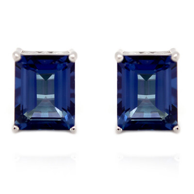 Royal Blue Topaz Silver Earrings