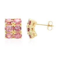 18K Unheated Padparadscha Sapphire Gold Earrings (AMAYANI)
