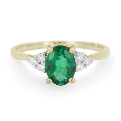 AAA Russian Emerald Silver Ring