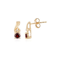 Mozambique Garnet Silver Earrings