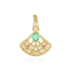 Russian Emerald Silver Pendant