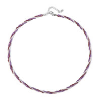 Indian Garnet Silver Necklace