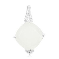 White Moonstone Silver Pendant