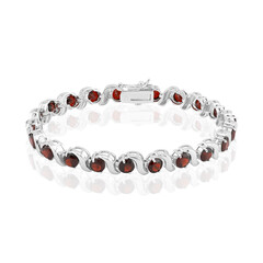 Garnet Silver Bracelet