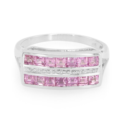Ceylon Pink Sapphire Silver Ring
