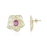 9K Madagascar Pink Sapphire Gold Earrings (Ornaments by de Melo)