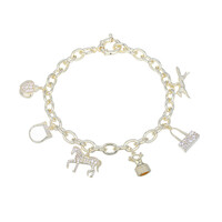Zircon Silver Bracelet (Adela Silber)