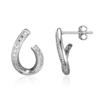 White Topaz Silver Earrings