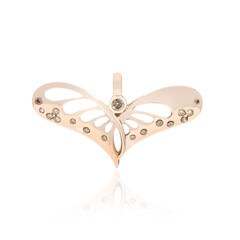 9K SI1 Argyle Rose De France Diamond Gold Pendant
