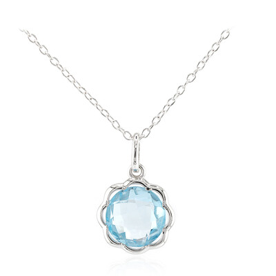 Sky Blue Topaz Silver Necklace