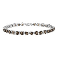 Smoky Quartz Silver Bracelet