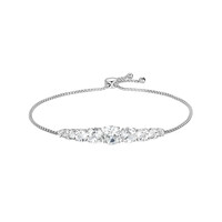White Topaz Silver Bracelet