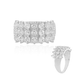 White Topaz Silver Ring