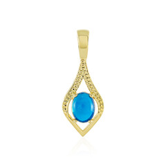 Blue Ethiopian Opal Silver Pendant