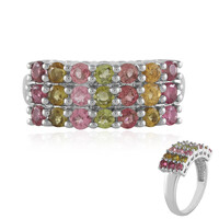 Fancy Tourmaline Silver Ring
